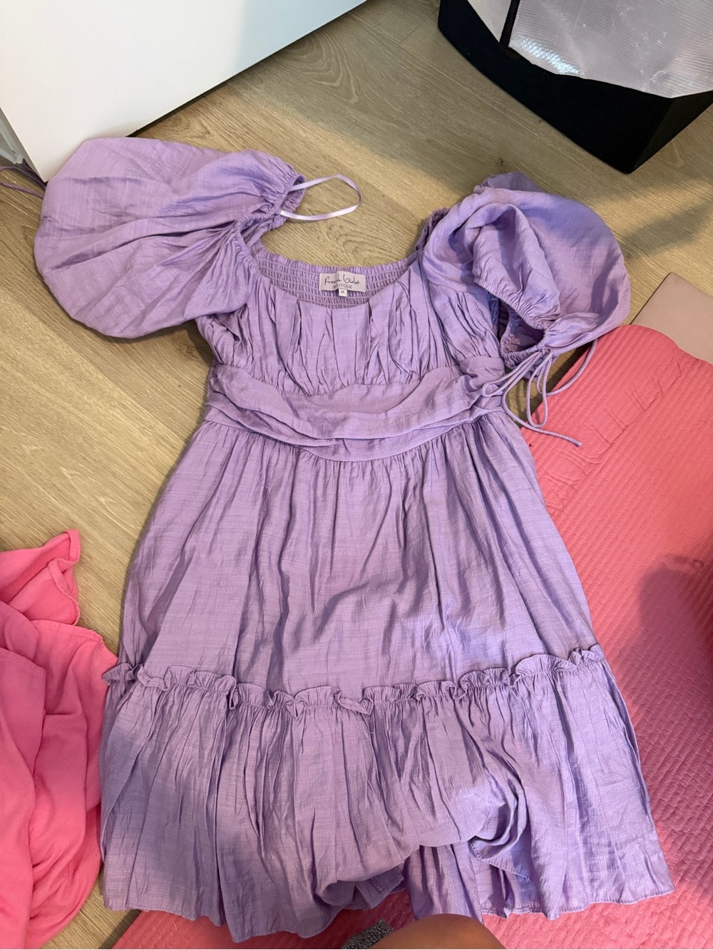 Boutique Purple Ruffle Dress